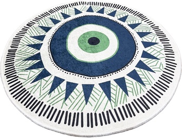 Vannas istabas paklājs Foutastic Occhio 359CHL2579, zaļa/pelēka/tumši zila, 120 cm x 120 cm