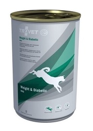 Mitrā barība (konservi) suņiem Trovet Weight & Diabetic, 0.4 kg