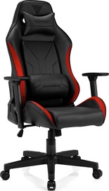 Игровое кресло SENSE7 Netrunner, 72 x 57 x 118 - 126 см, черный/красный