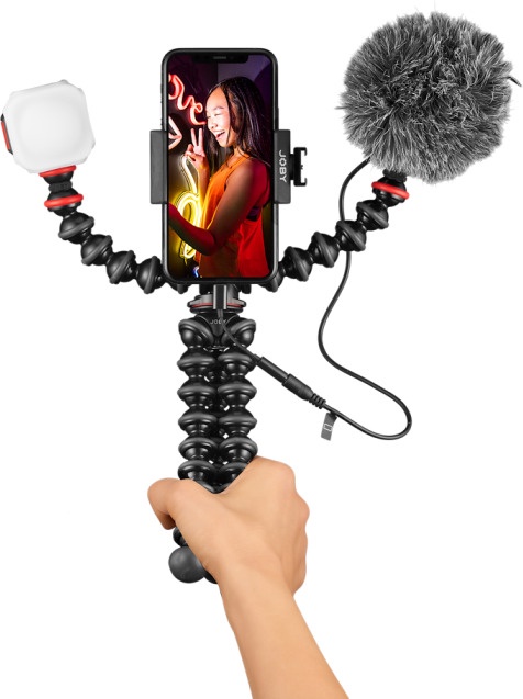 Комплект держателя для телефона JOBY Gorillapod Mobile Vlogging Kit JB01645-BWW, черный, 5 - 6.7 ″