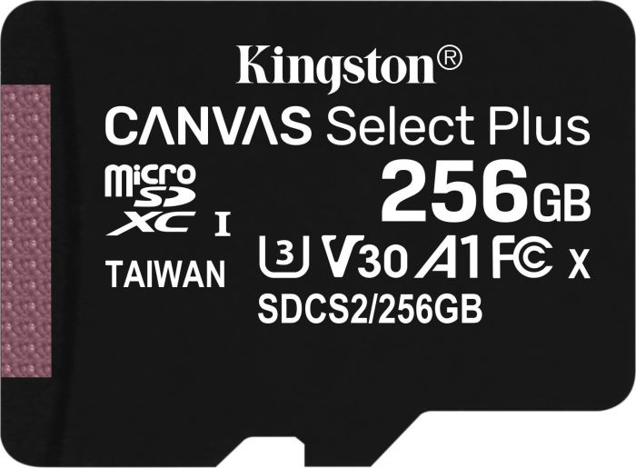 Mälukaart Kingston Canvas Select Plus SDCS2/128GB, 256 GB, 100 Mb/s - 85 Mb/s