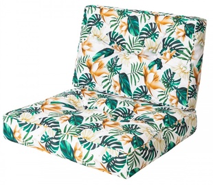 Sėdimų pagalvių rinkinys Hobbygarden Kaja R3 KAJBIK11, balta/žalia/oranžinė, 39 x 68 cm