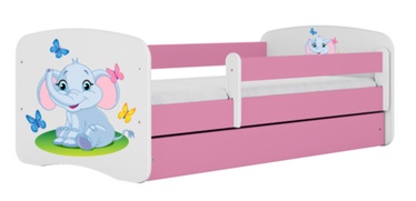 Детская кровать одноместная Kocot Kids Babydreams Elephant, белый/розовый, 184 x 90 см