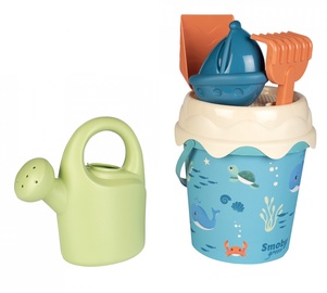 Smilšu kastes rotaļlietu komplekts Smoby Garnished Bucket, zila, 6 gab.