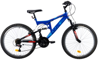 Velosipēds kalnu DHS Junior 2441, 24 ", 16.5" rāmis, zila