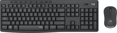 Klaviatūra Logitech MK295 Silent Combo Graphite EN, melna, bezvadu