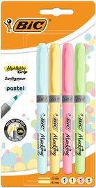 Текстовый маркер Bic Pastel 964859, 1.6 - 3.3 мм, желтый/зеленый/розовый/голубой, 4 шт.