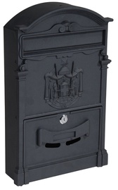Postkast PW-550AL, must, 25.6 cm x 8.7 cm x 41 cm