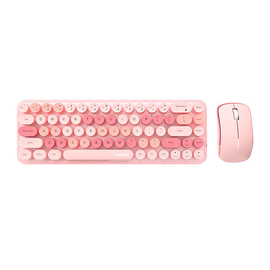 Комплект клавиатуры и мыши MOFII SMK-676367AG Pink 2.4G EN/DE, розовый, беспроводная