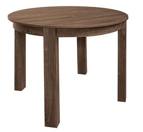 Обеденный стол c удлинением Bernardin, дубовый/темно коричневый, 95 - 195 см x 95 см x 76 см