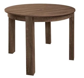 Pusdienu galds izvelkams Bernardin, ozola/tumši brūna, 95 - 195 cm x 95 cm x 76 cm