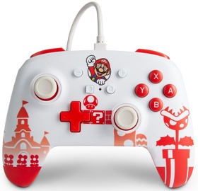 Spēļu kontrolieris PowerA Mario Red/White