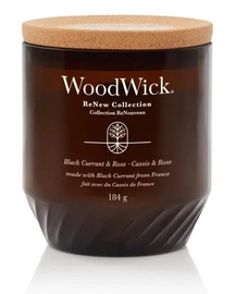 Svece, aromātiskā WoodWick ReNew Medium Black Currant & Rose, 20 - 40 h, 184 g, 96 mm