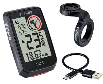 Velosipēdu dators Sigma ROX 2.0 GPS 01052, plastmasa, melna