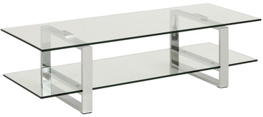 ТВ стол Actona Katrine, прозрачный/хромовый, 1200 мм x 450 мм x 320 мм