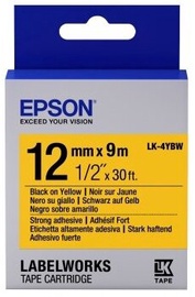 Этикет-лента для принтеров Epson LK-4YBW, 9000 см