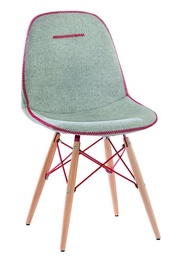 Стул для столовой Kalune Design Trio 813CLK2716, матовый, зеленый/розовый, 50 см x 50 см x 85 см