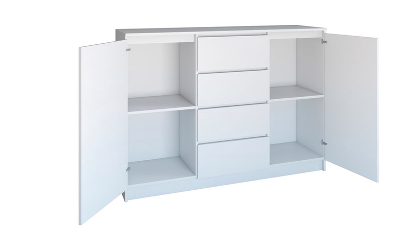 Комод Top E Shop 2D4S, белый, 120 x 40 см x 97 см