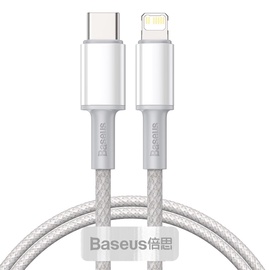 Juhe Baseus, Apple Lightning/USB-C, 1 m, valge, 20 W