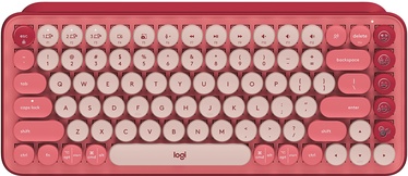 Klaviatūra Logitech POP Brown EN, rozā, bezvadu