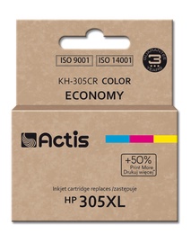 Printera kasetne Actis KH-305CR, dzeltena/ciāna (cyan)/fuksīna (magenta), 18 ml