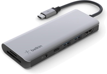 Док-станция Belkin USB-C 7-in-1 Multimedia HUB, черный