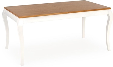 Söögilaud pikendatav Halmar Windsor, valge/tamm, 1600 - 2400 mm x 900 mm x 760 mm