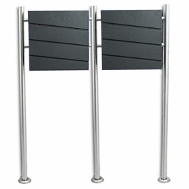 Postkast Bituxx B2M 3416, hõbe/tumehall, 16 cm x 100 cm x 120 cm