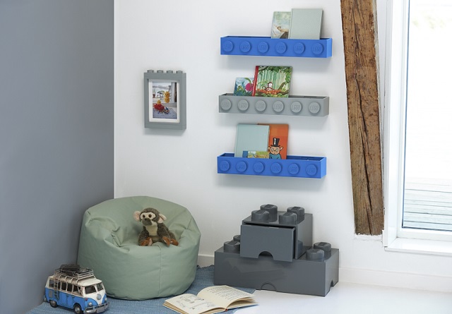 Hoiukast LEGO® Storage Book Rack, sinine, 47.8 x 7.8 x 11.5 cm