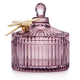Dekoratyvinis indas AmeliaHome Jewelry Box Dragonfly, violetinė