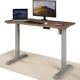 Rašomasis stalas reguliuojamo aukščio Desktronic Home One, pilkas/riešuto
