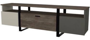TV galds Kalune Design Arne, pelēka/valriekstu/antracīta, 150 cm x 31.5 cm x 46.2 cm