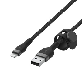 Kabelis Belkin BoostCharge USB Type A Male, Lightning 8 pin male, 3 m, juoda