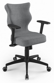 Biroja krēsls Perto Black AL03, 40 x 42.5 x 90 - 100 cm, melna/pelēka