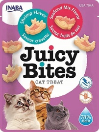Лакомство для кошек Inaba Juicy Bites Shrimp & Seafood Mix, курица/тунец, 0.0339 кг