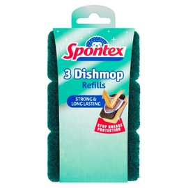 Губка для чистки Spontex DishMop, желтый, 3 шт.