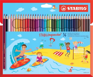 Цветные карандаши Stabilo Aquacolor, 36 шт.