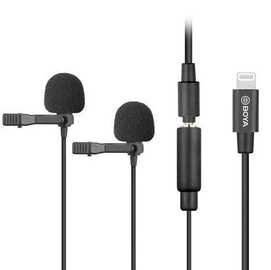 Mikrofons Boya BY-M2D Digital Dual Lavalier Microphones Lightning MFI (bojāts iepakojums)