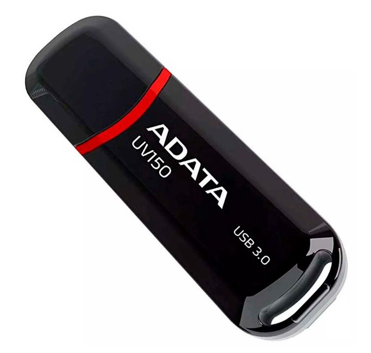 USB-накопитель Adata UV150, черный/красный, 128 GB