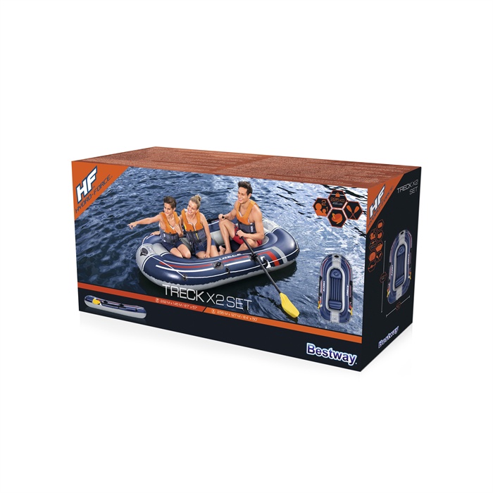 Piepūšamā laiva Bestway Treck X2, 255 cm x 127 cm x 36 cm