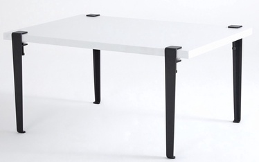 Kafijas galdiņš Kalune Design Neda, balta/melna, 60 cm x 90 cm x 45 cm