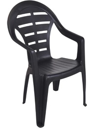 Садовый стул Guinea, черный/серый, 56 см x 54 см x 94 см
