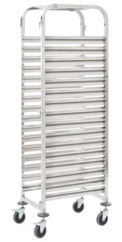 Riiul VLX 16 Trays 50920, hõbe, 380 mm x 550 mm x 1360 mm