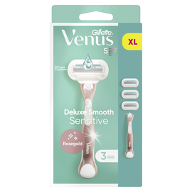 Gillette Venus Sensitive Rose Gold Skustuvas + Galvutės 3 vnt