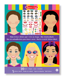 Uzlīme Melissa & Doug Make A Face Sticker Pad 4195, daudzkrāsaina