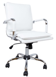 Biroja krēsls Home4you Ultra, 63 x 55 x 93 - 103 cm, balta