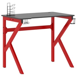Игровой стол VLX K Shape Legs 90cm, черный/красный