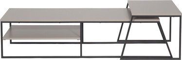 ТВ стол Kalune Design Sehpasý, черный/светло-коричневый, 450 мм x 1630 мм x 380 мм