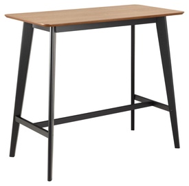 Барный стол Roxby, черный/дубовый, 120 см x 60 см x 105 см
