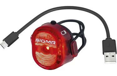 Velosipēdu lukturis Sigma Nugget Flash 10915908, abs plastmasa, melna/sarkana